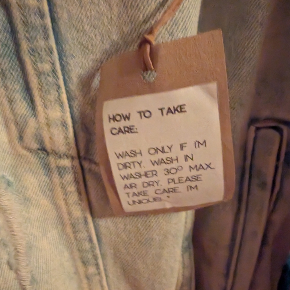 Handmade Denim Jacket with Ariel - Picture 5 of 6